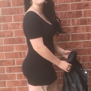 Black bodycon mini dress